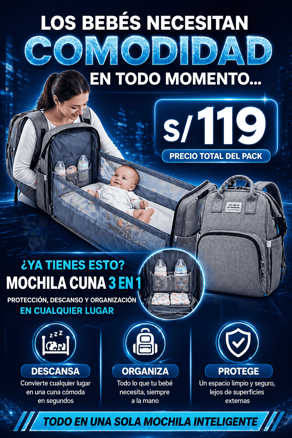 MOCHILA PAÑALERA