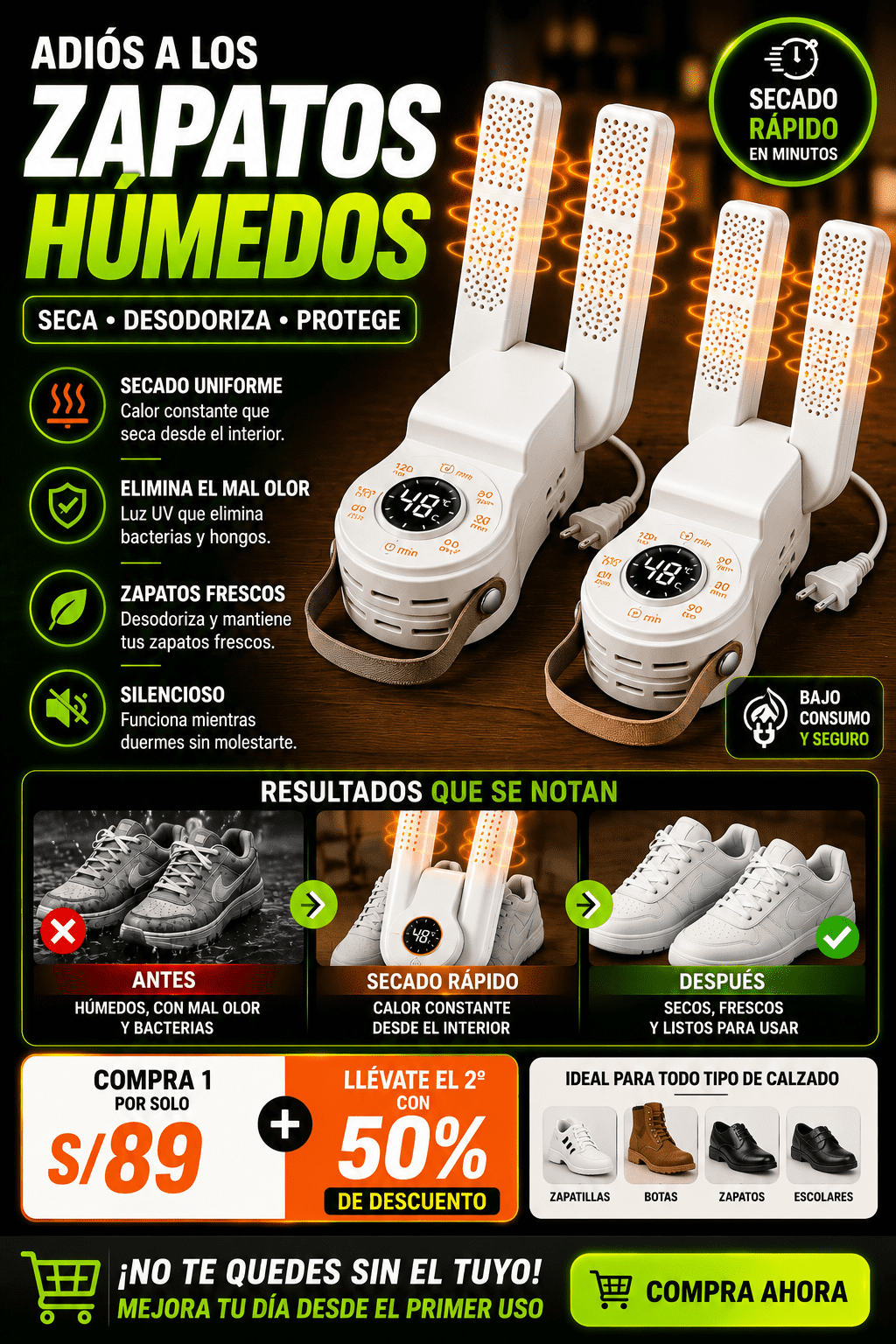 Secador de Zapatilla